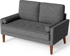 Loveseat Sofa with Spring Cushions & Removable Cover