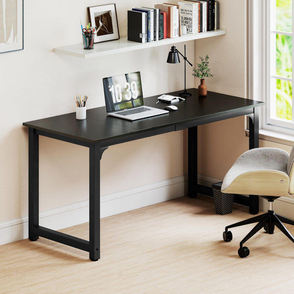 63-Inch Large Office Computer Desk with Steel Frame