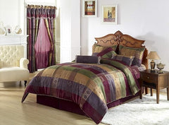 7-Piece Jacquard Patchwork Comforter Set