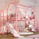 Twin Loft Bed with Slide, Stairs & Storage