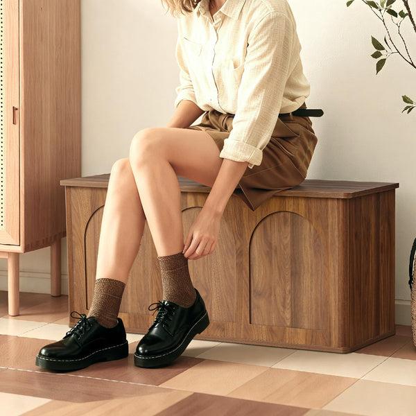 Lift-Top Storage Bench with Hidden Compartment