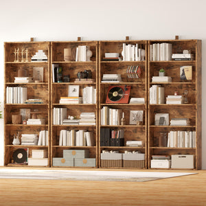 6-Tier Bookcase Set of 2 — 70" Tall