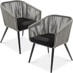 Wicker Patio Dining Chairs Set of 2