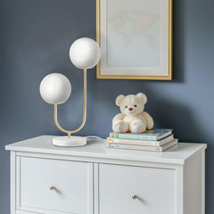 Dual Globe Frosted Glass Table Lamp