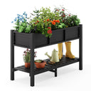 Raised Garden Bed with Storage Shelf and Tools