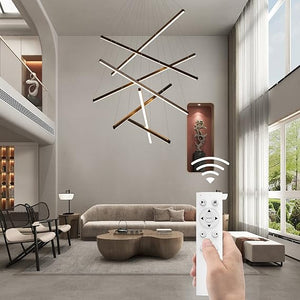 Modern LED Dimmable Chandelier – Black Pendant Light
