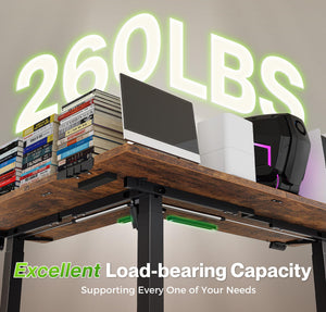 L-Shaped Electric Standing Desk with Power Outlets – 63 x 55 Inch Height Adjustable Corner Desk