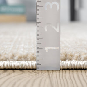 Green Ombre Beige Washable Area Rug