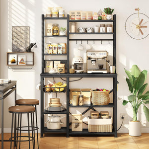 10-Shelf Kitchen Baker's Rack with Power Outlet