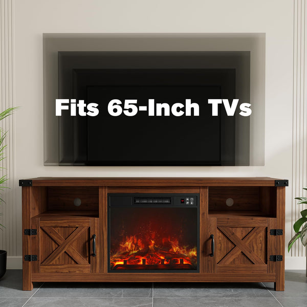 Fireplace TV Stand with Storage 54-Inch