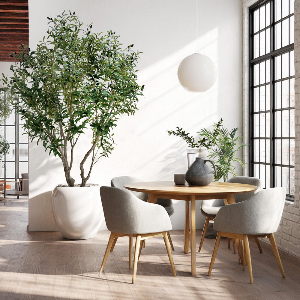 Artificial Olive Tree with Natural Trunk & Lifelike Olives
