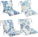 Outdoor Patio Chair Cushions with Back – 21.7 x 43.3 Inch Dining Seat Cushions with Ties