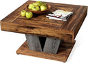 2-Tier Farmhouse Coffee Table with Storage Shelf