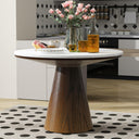 Round Dining Table – Retro Wooden, Seats 4
