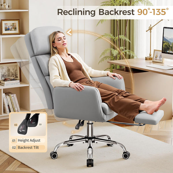 Big & Tall Ergonomic Reclining Office Chair – 500 lb Capacity
