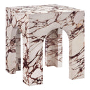 Arched Concrete Side Table with Faux Stone Finish