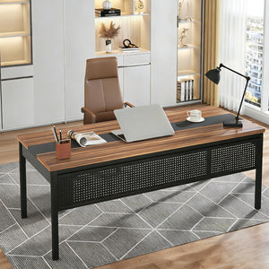 Large Executive Office Desk 70.8 Inch with Privacy Panel