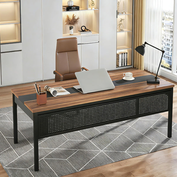 Large Executive Office Desk 70.8 Inch with Privacy Panel