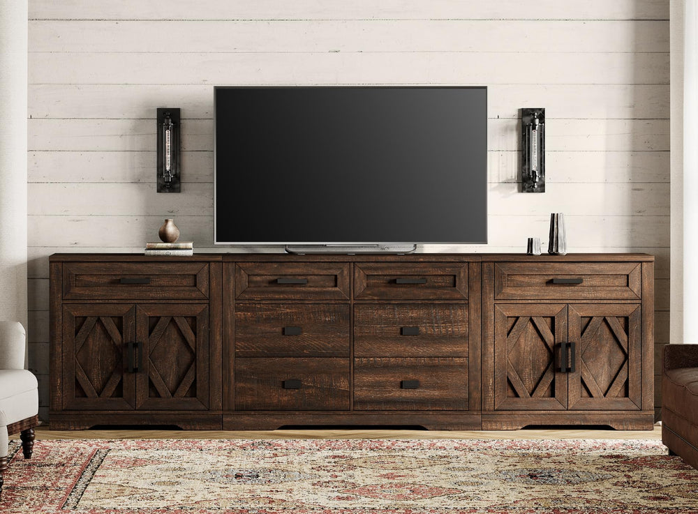 110" Farmhouse TV Stand & Entertainment Center