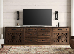 110" Farmhouse TV Stand & Entertainment Center