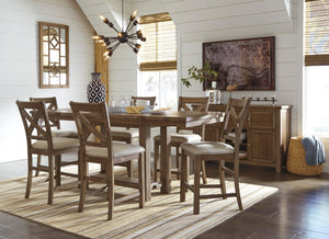 Upholstered Counter Height Barstool Set of 2