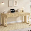 55" Executive Office Desk with 3 Drawers & Storage Cabinet
