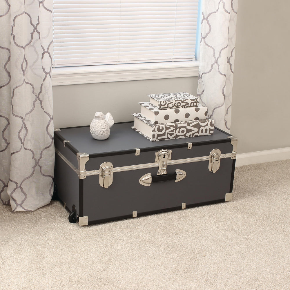 30-Inch Wheeled Storage Trunk with Lock