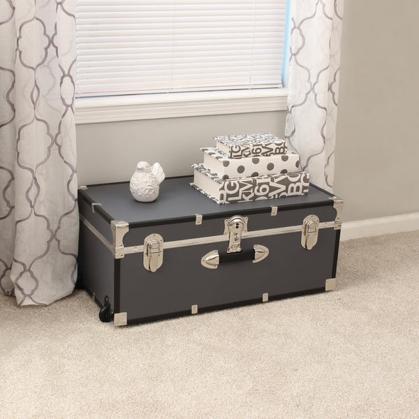 30-Inch Wheeled Storage Trunk with Lock