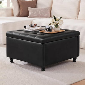 Square Storage Ottoman Coffee Table