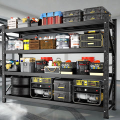 Heavy Duty 4-Tier Adjustable Metal Garage Shelving Unit