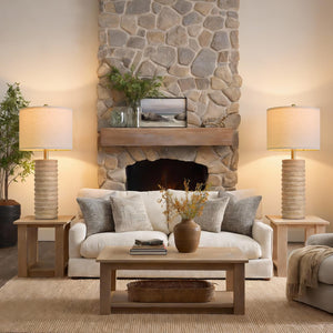 Farmhouse Ceramic Table Lamps Set of 2