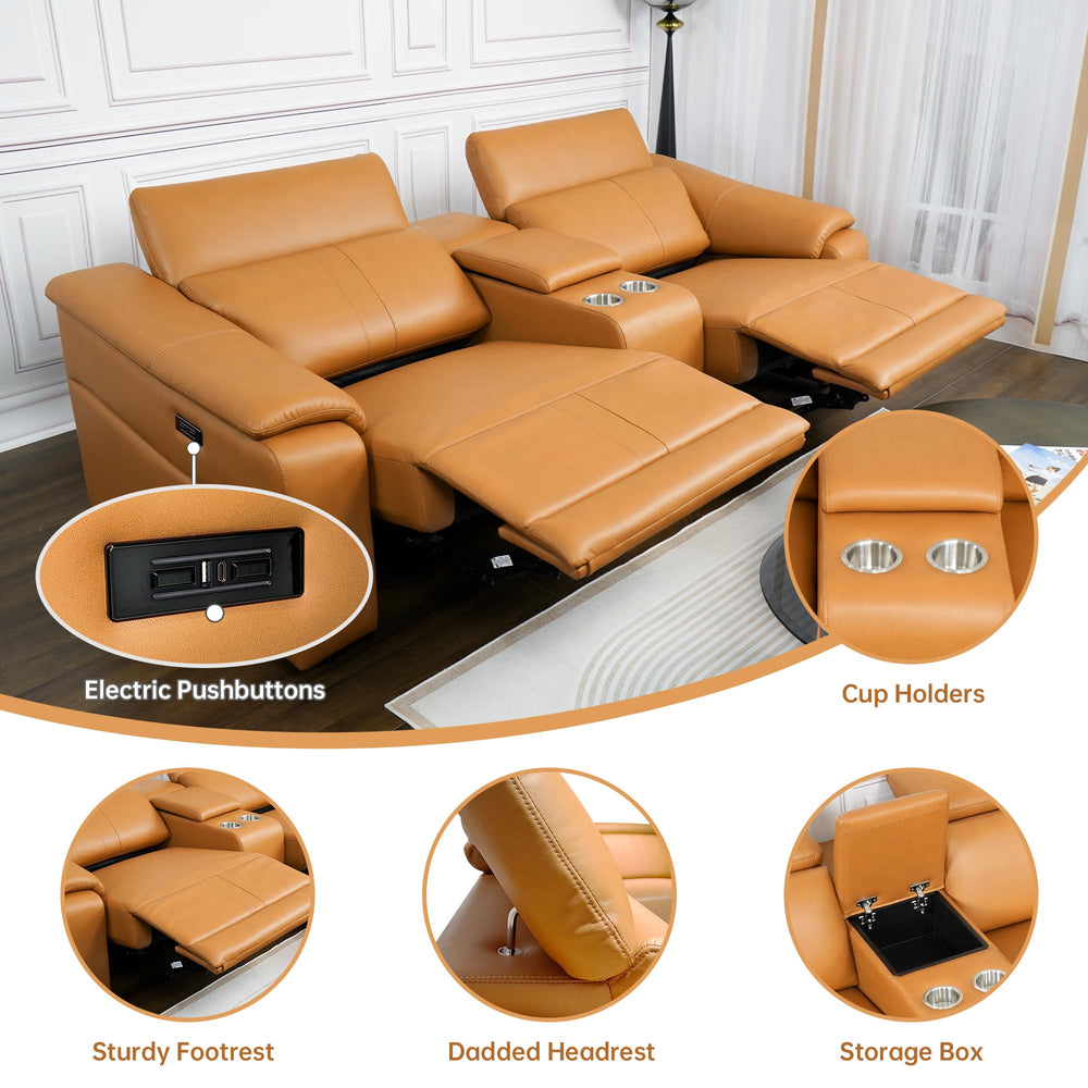 Power Reclining Sectional Sofa with Storage & USB Ports