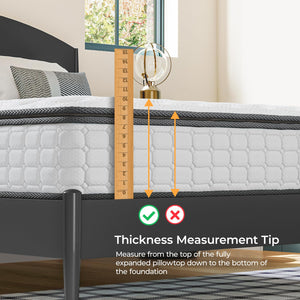 Twin XL Hybrid Pocket Spring Mattress – 10 & 12 Inch, Medium Firm