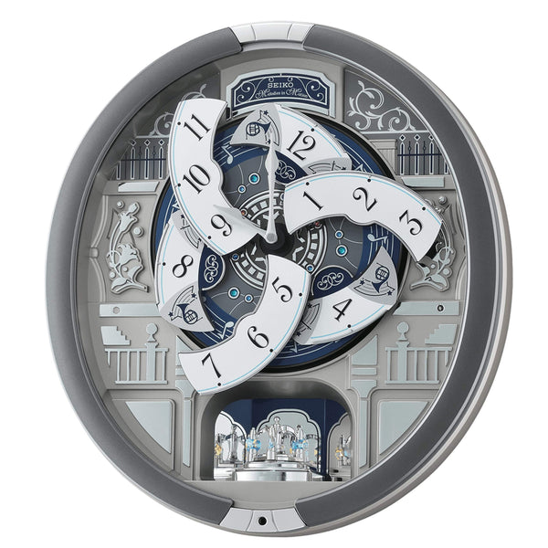 Musical Motion Wall Clock with Swarovski Crystals | 18 Melodies | Pendulum
