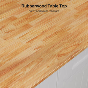 41.7" Kitchen Island with Drop Leaf, Storage Cabinet & Drawer