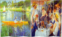 4-Panel Canvas Room Divider with Monet Art Print