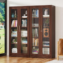 Metal Glass Display Cabinet with Lockable Doors & Adjustable Shelves
