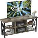 55 Inch Farmhouse TV Stand for 65 Inch TVs with 6 Storage Compartments