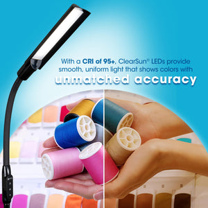 LED Floor Lamp with Adjustable Neck & 3 Color Temperatures