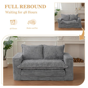 Convertible Loveseat Sleeper Sofa Bed with Cushion & Pillows