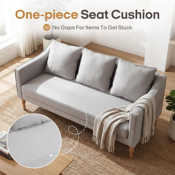 Farmhouse Loveseat Sofa – 63" Linen Grey