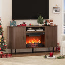63" Fireplace TV Stand with 23" Electric Fireplace for TVs up to 70"