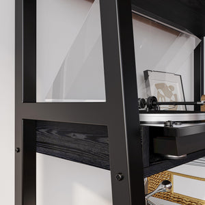 5-Tier Ladder Shelf – Industrial Bookcase