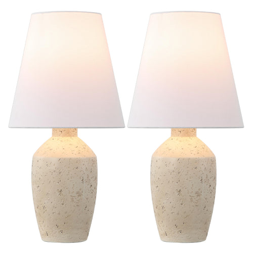 19.25" Modern Matte Ginger Jar Table Lamp Set of 2