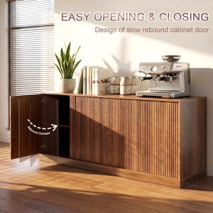 63-Inch 4-Door Sideboard Buffet Cabinet