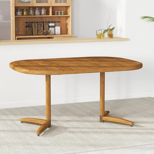 Extendable Dining Table with 18" Leaf – Seats 4 to 6, Chestnut Oak