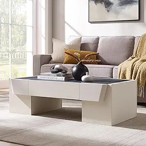47" Modern Coffee Table with Storage & Drawer