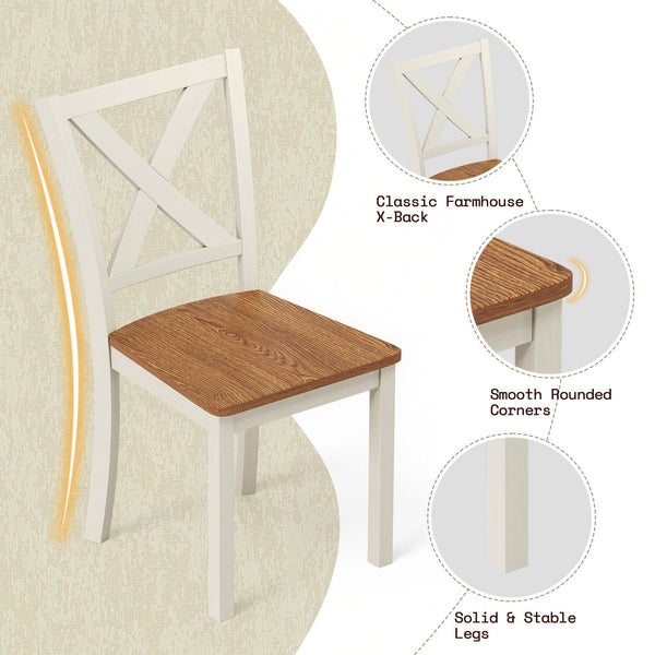 6-Piece Farmhouse Dining Set with Bench