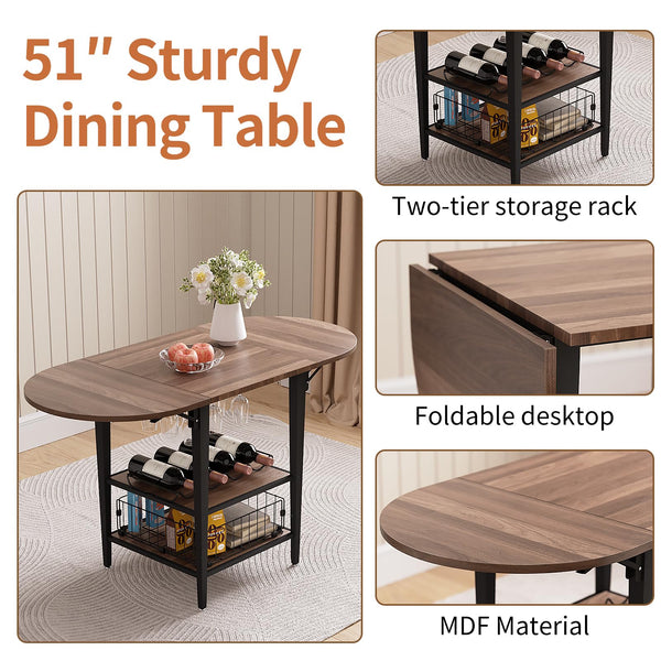 Corner Dining Table Set with Storage Bench