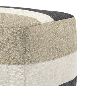 Square Pouf Ottoman 18 Inch – Multicolor Boho Footstool